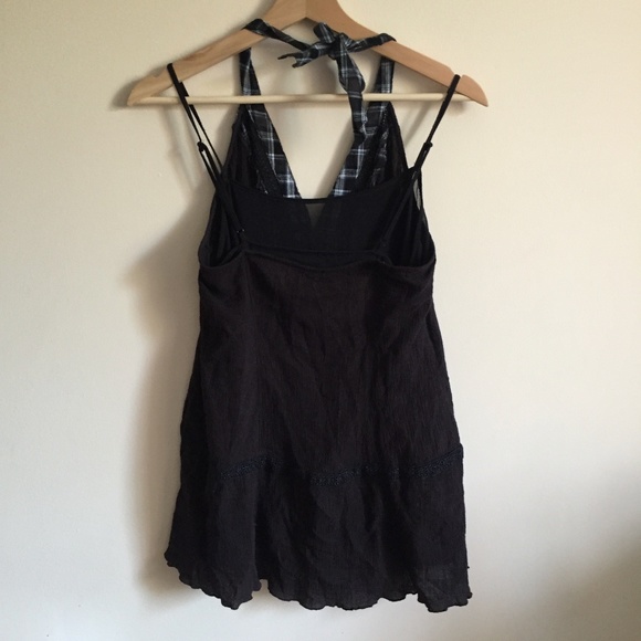 FREE PEOPLE Vintage Flannel Halter Tank Top - Picture 4 of 10